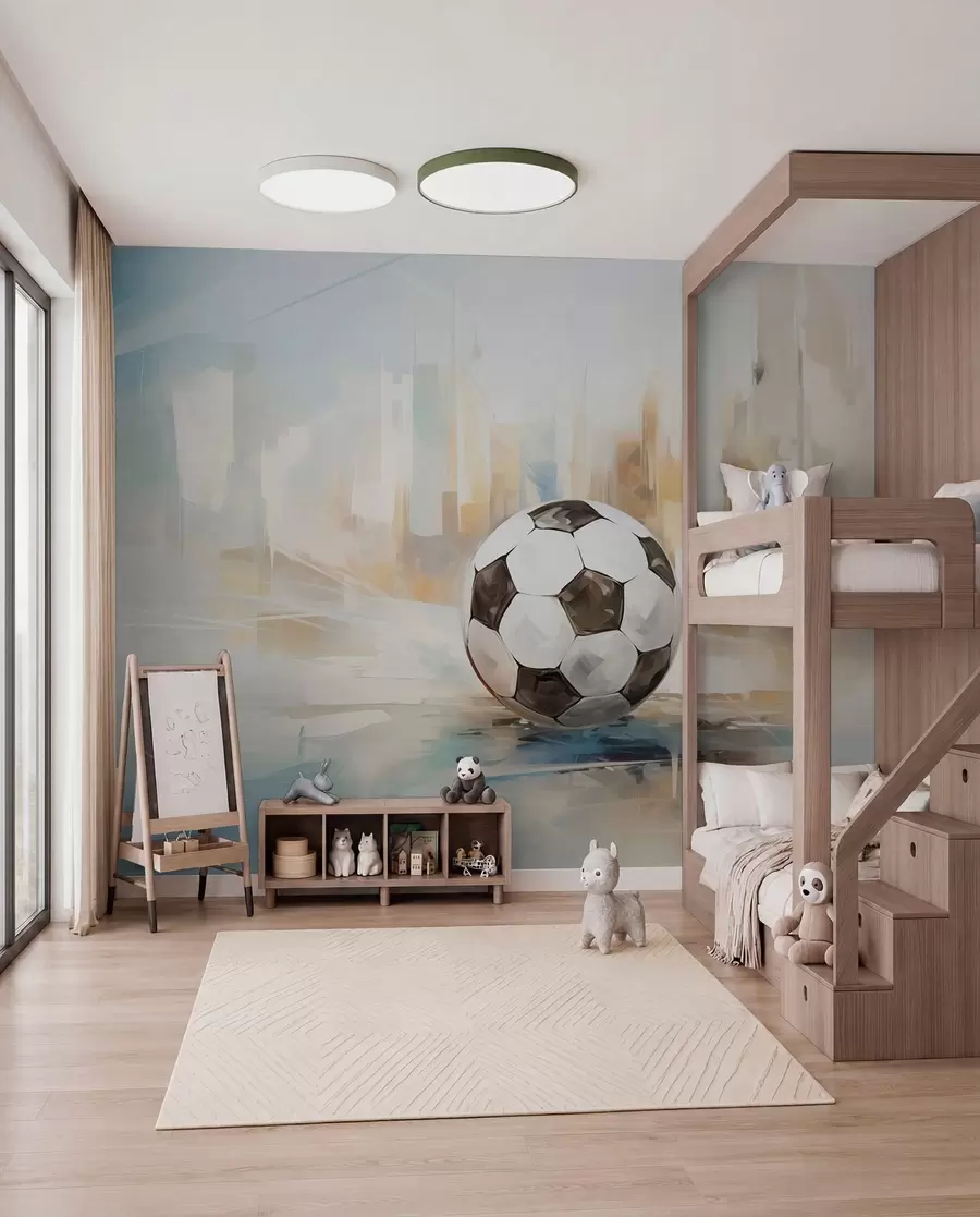 wall murals Lopta u naslikanom svjetlu w05102