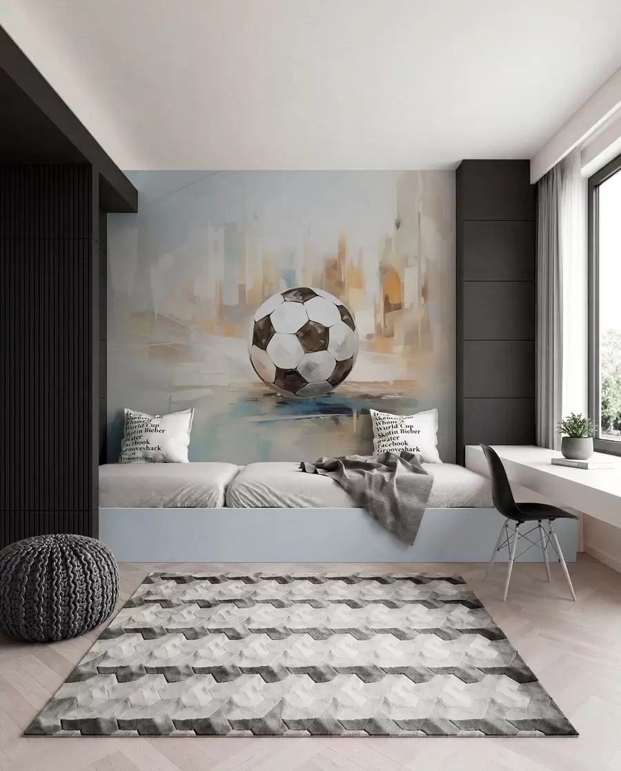 wall murals Lopta u naslikanom svjetlu w05102