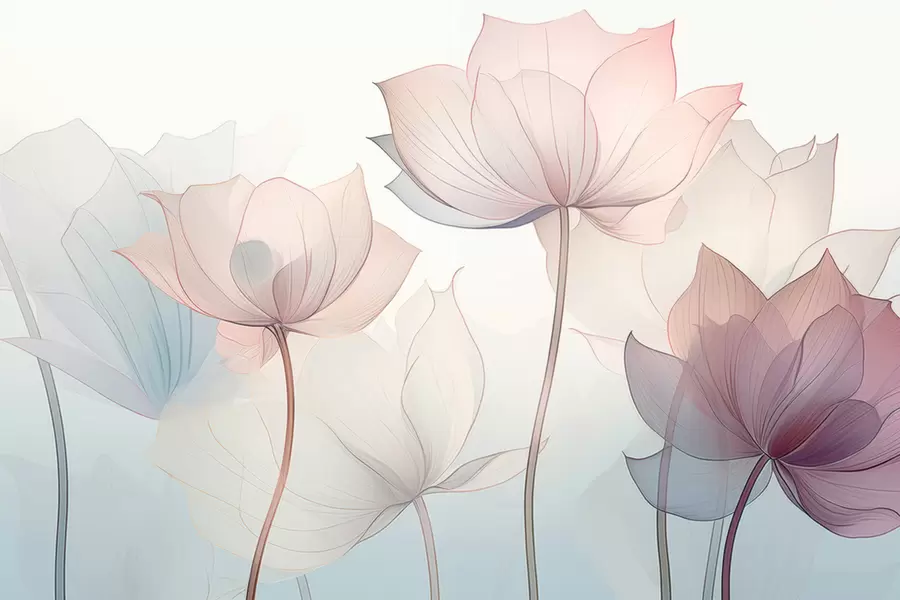 wall murals Апстрактно цвеће w09623