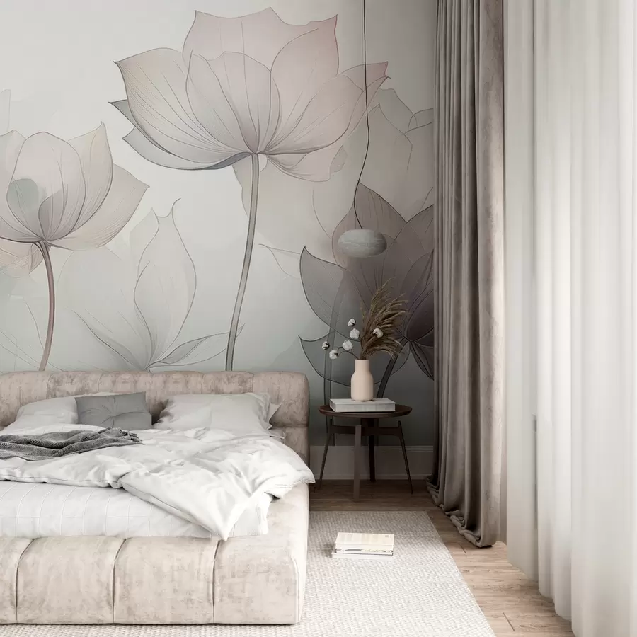 wall murals Апстрактно цвеће w09623v1