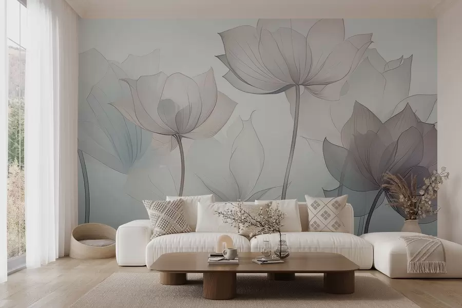 wall murals Апстрактно цвеће w09623v1