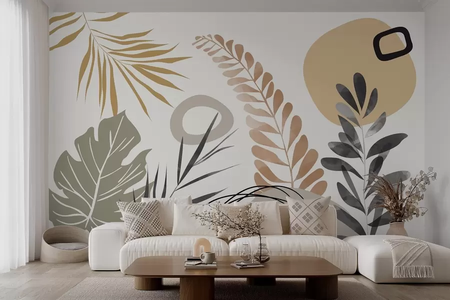 wall murals Апстракција са вегетацијом w05137