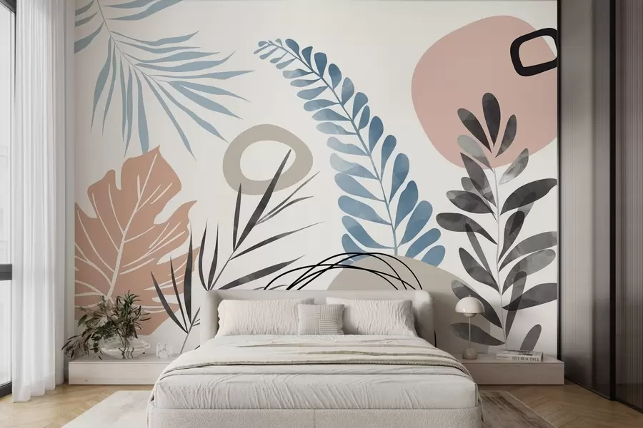 wall murals Апстракција са вегетацијом w05137v1