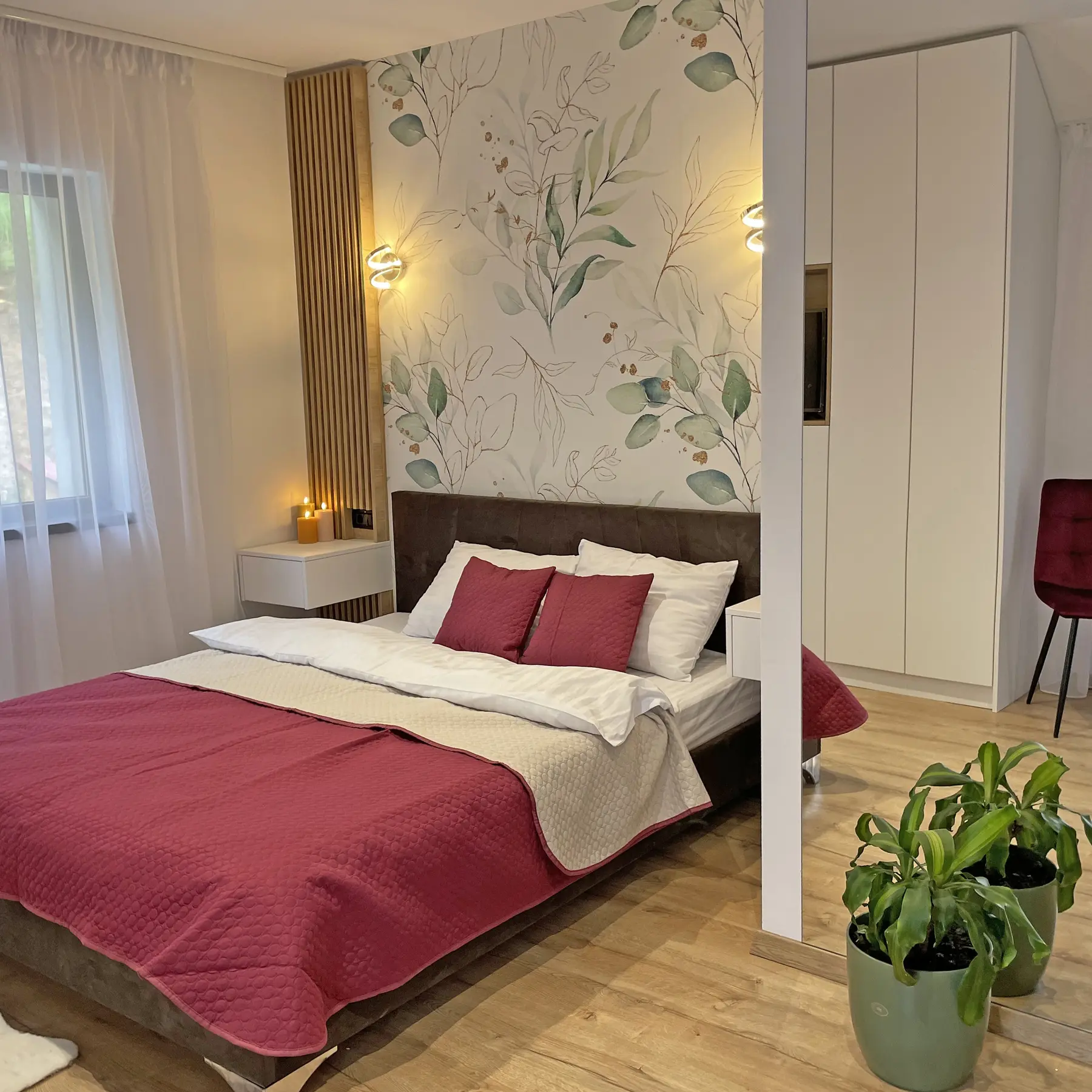 wall murals Зелено лишће у стилу акварела u71464