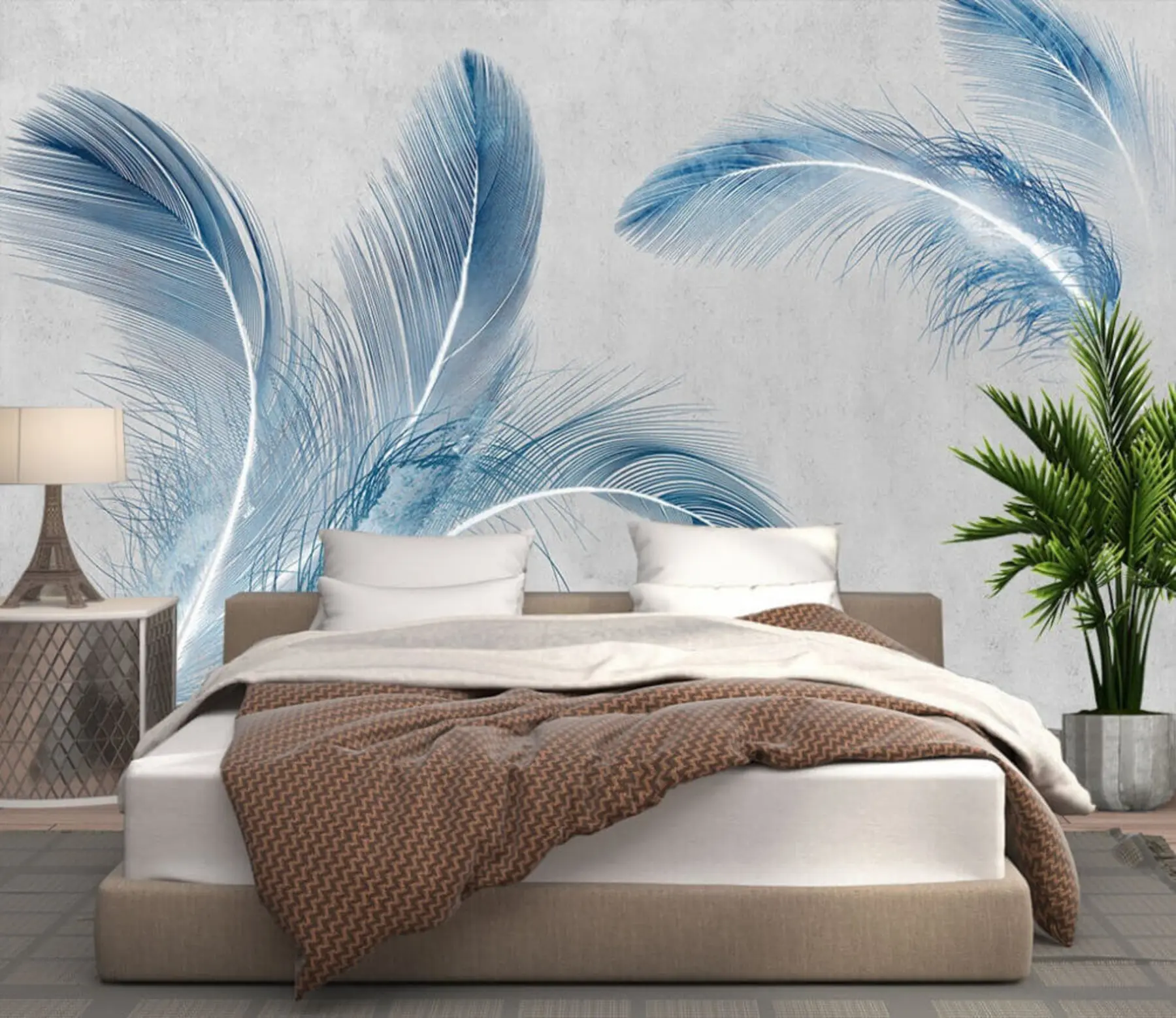 wall murals Уметност, перо и латица u08469