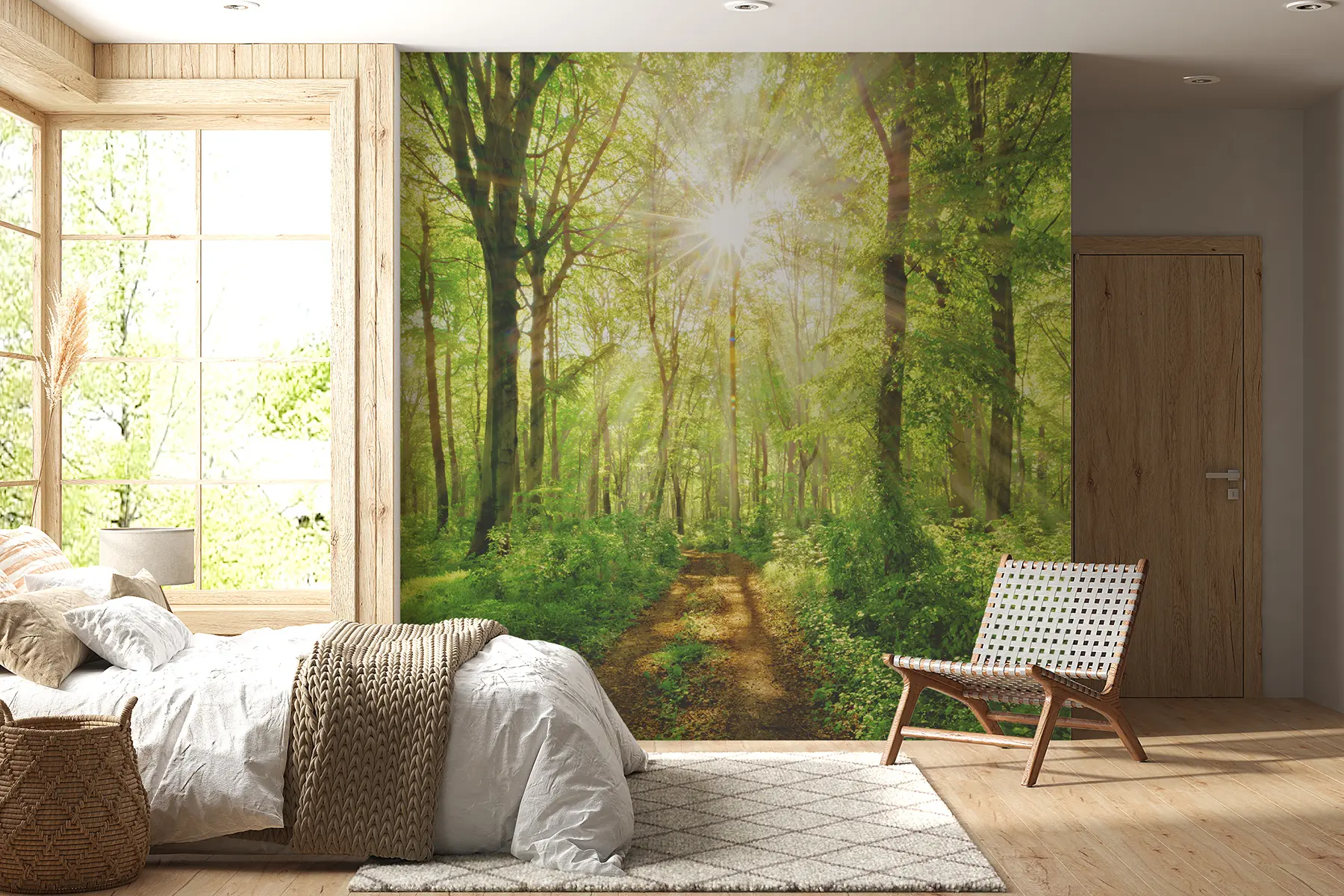 wall murals Стаза у сунчаној шуми u22252