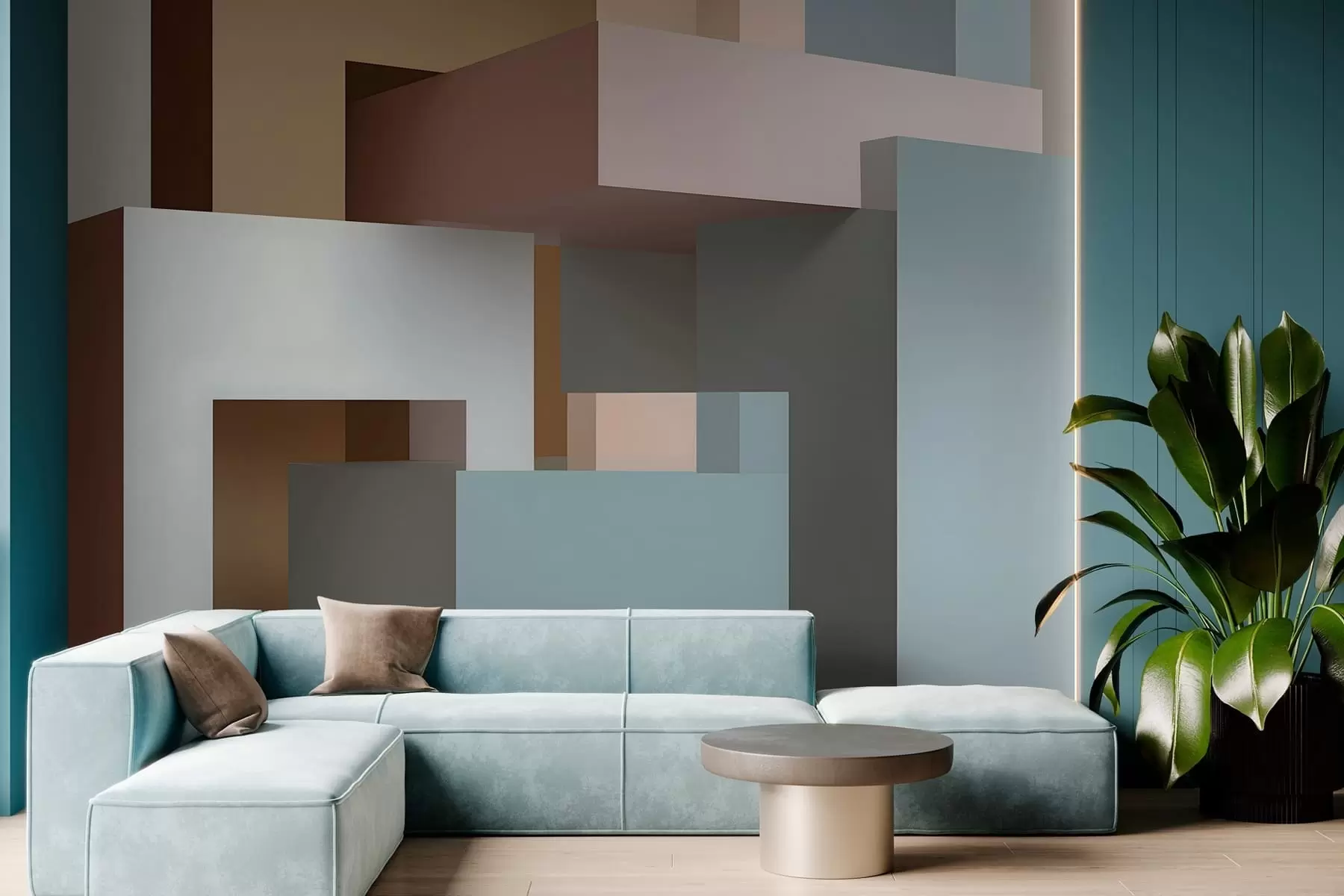 wall murals апстрактна геометрија у 3Д стилу w05065