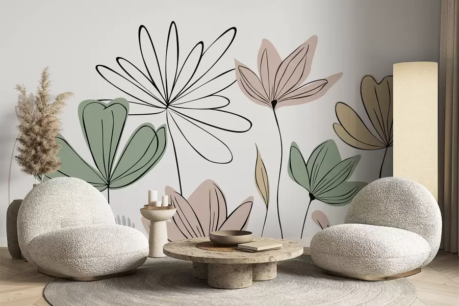 wall murals Апстрактно цвеће w05191