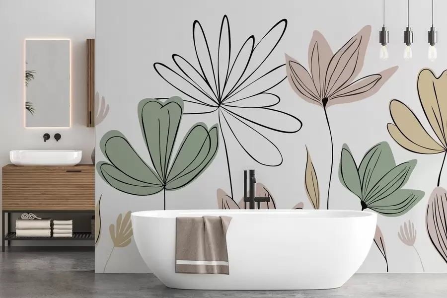 wall murals Апстрактно цвеће w05191