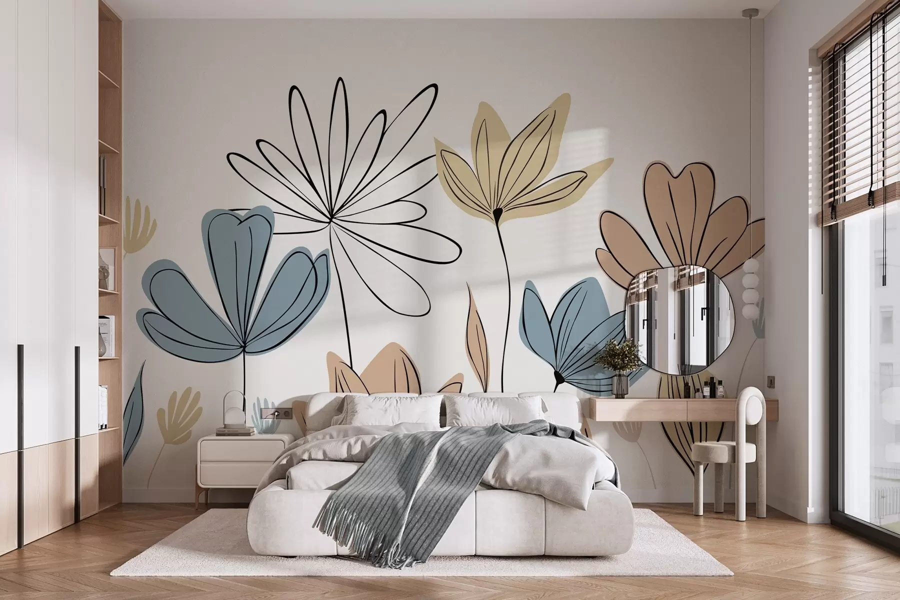 wall murals Апстрактно цвеће w05191v1