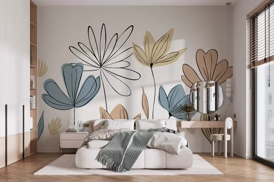 wall murals Апстрактно цвеће w05191v1