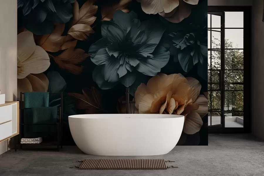 wall murals Тамна цветна башта w05007