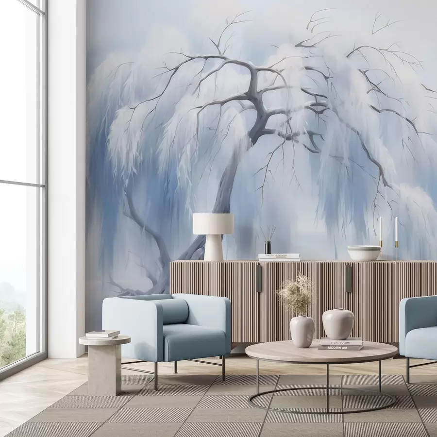 wall murals Бујно осликано дрво w05179