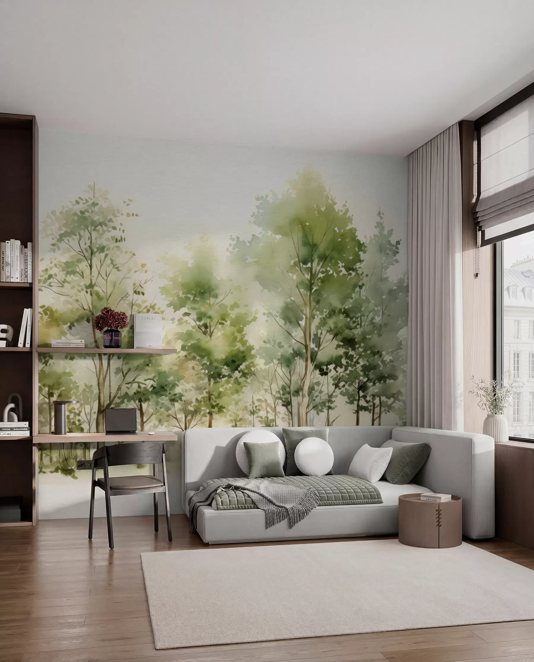 wall murals Krošnje u akvarelu w05180