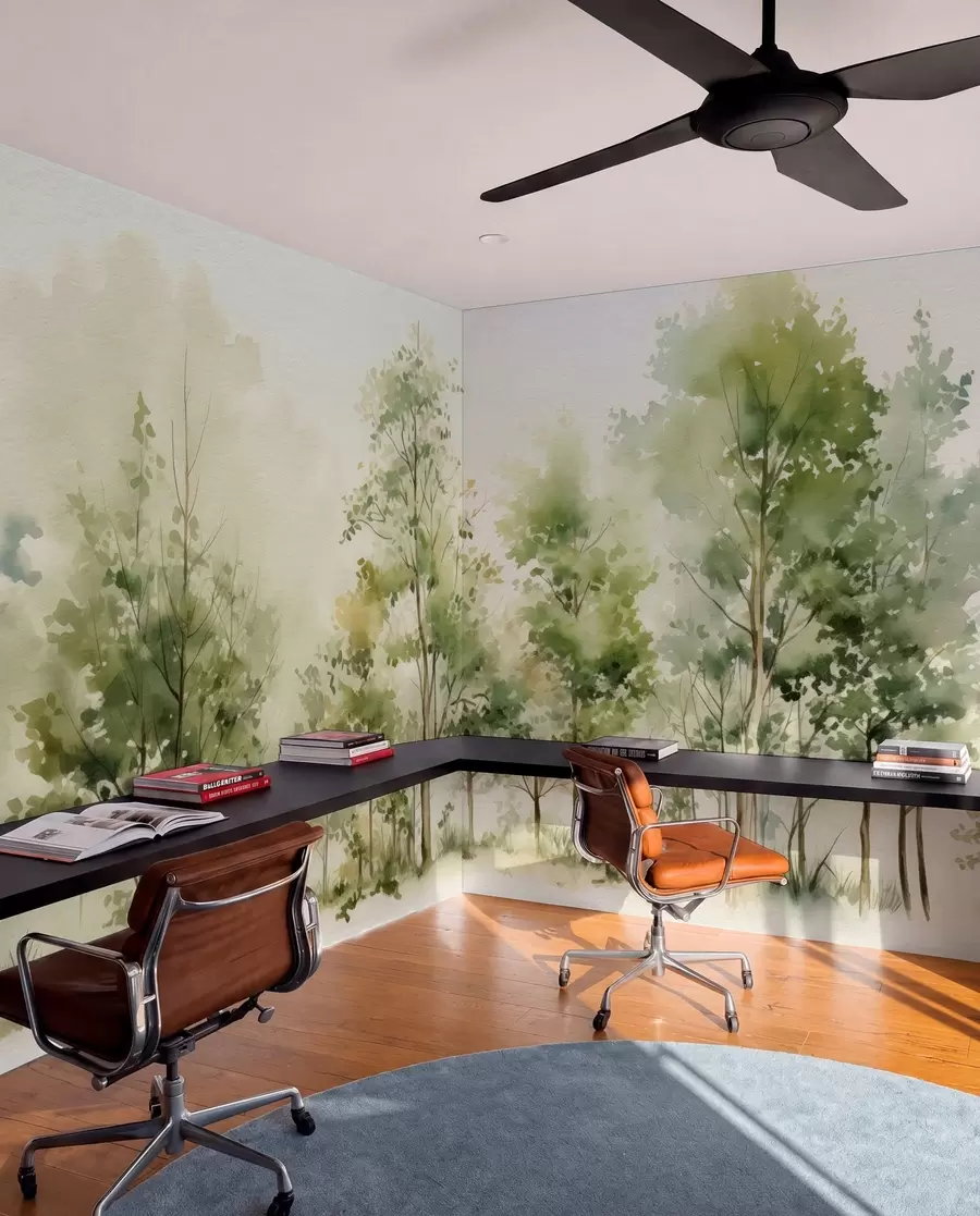wall murals Акварел листопадне шуме w05180