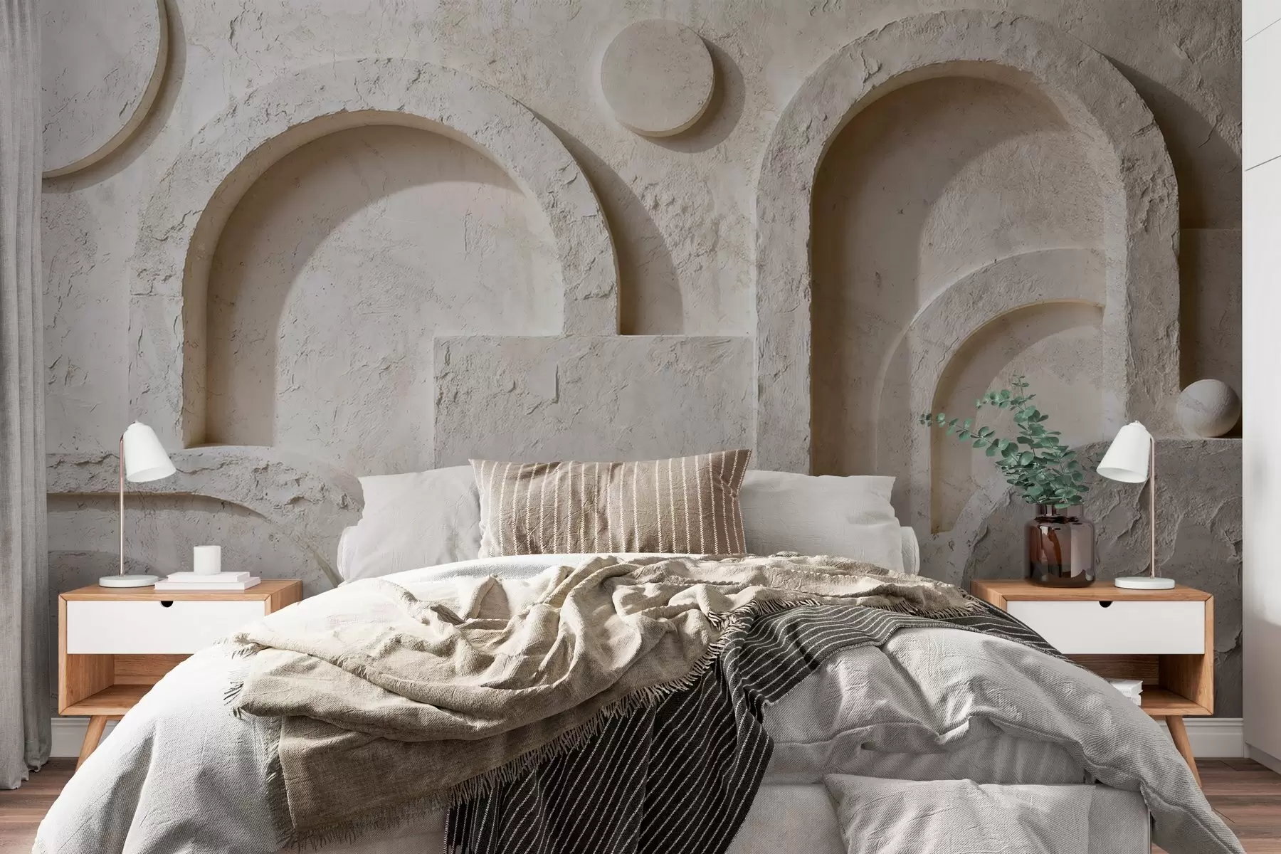 wall murals Волуметријска геометрија од бетона w05186