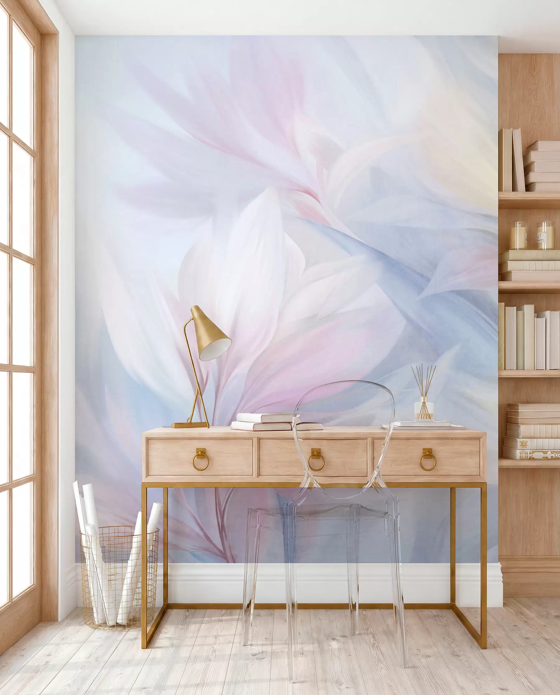 wall murals Perje u pastelnim tonovima w09634