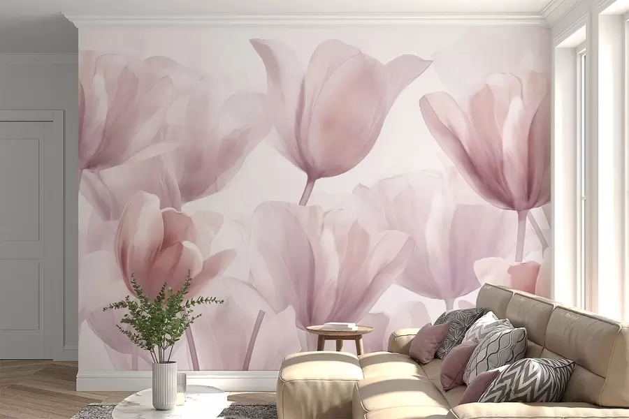 wall murals Нежни тулипани w09699v2