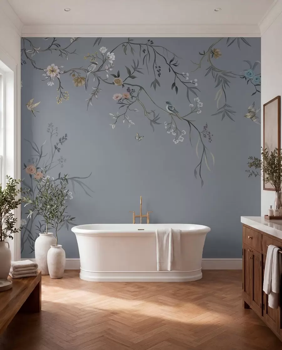 wall murals Grane i ptice na škriljastoj w05127v5