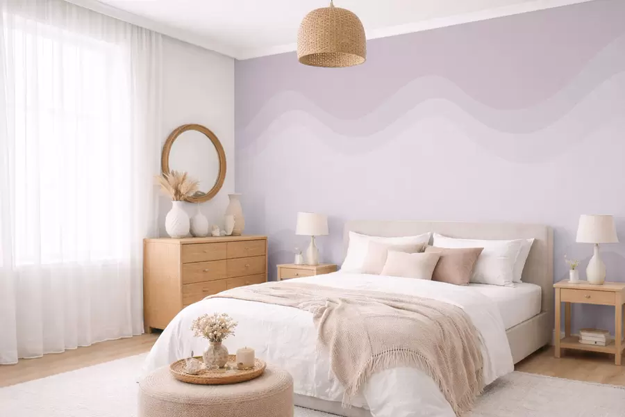 wall murals Апстрактни таласи у нежно ружичастој палети w05132