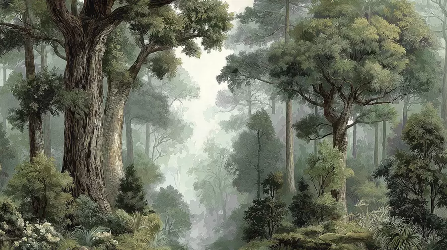 wall murals Листопадна шума w05196