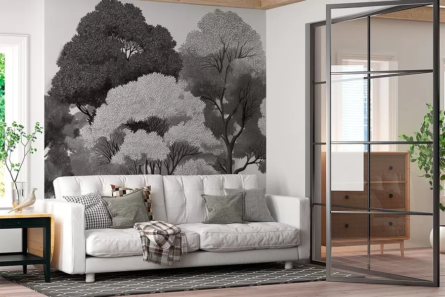 wall murals Листопадна шума w05198v2