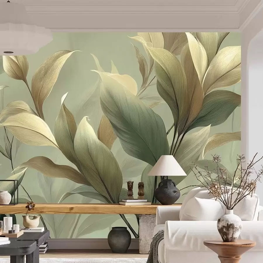 wall murals Велики тропски листови w09688