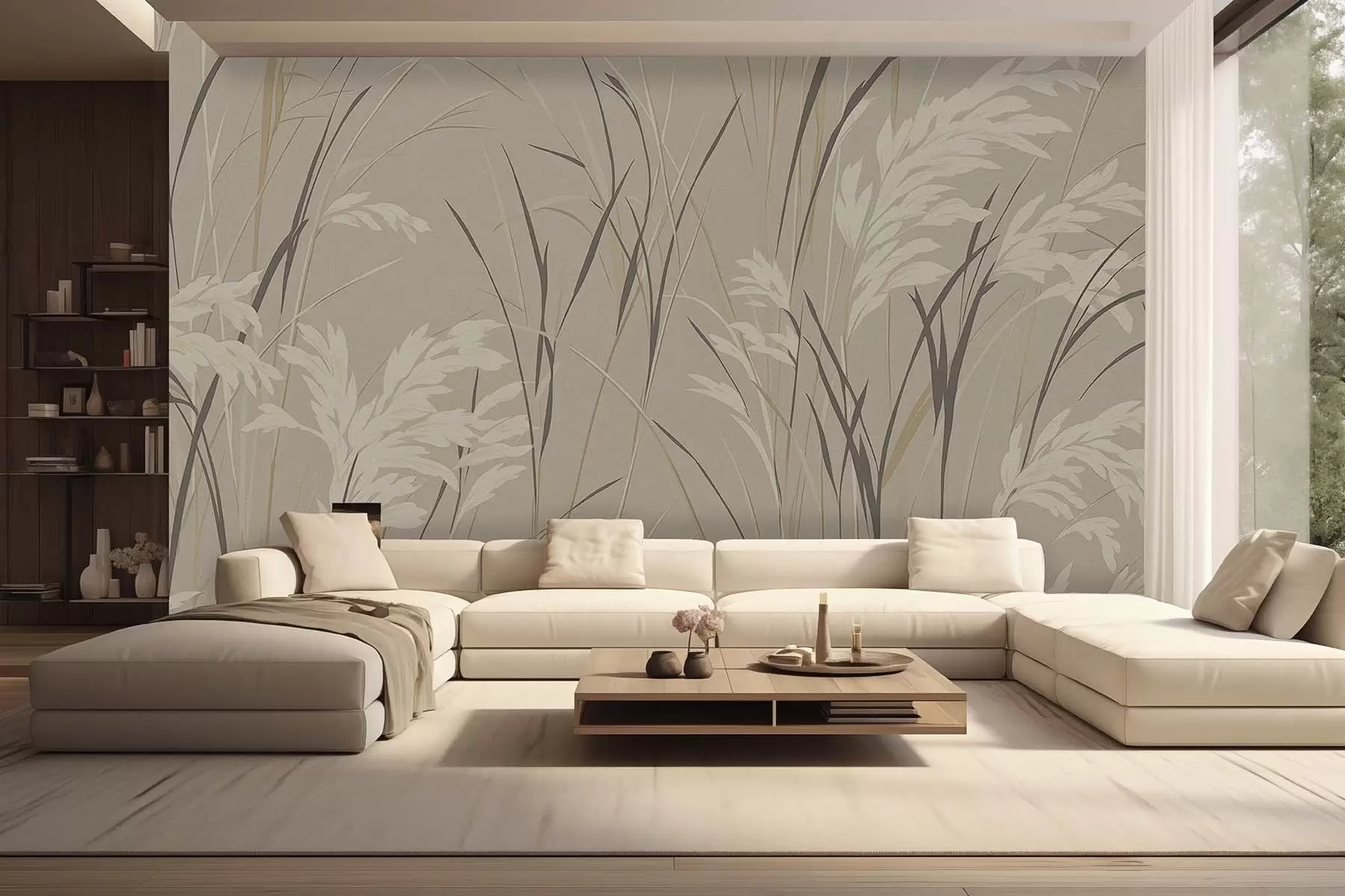 wall murals Танке стабљике дивљег цвећа w09696