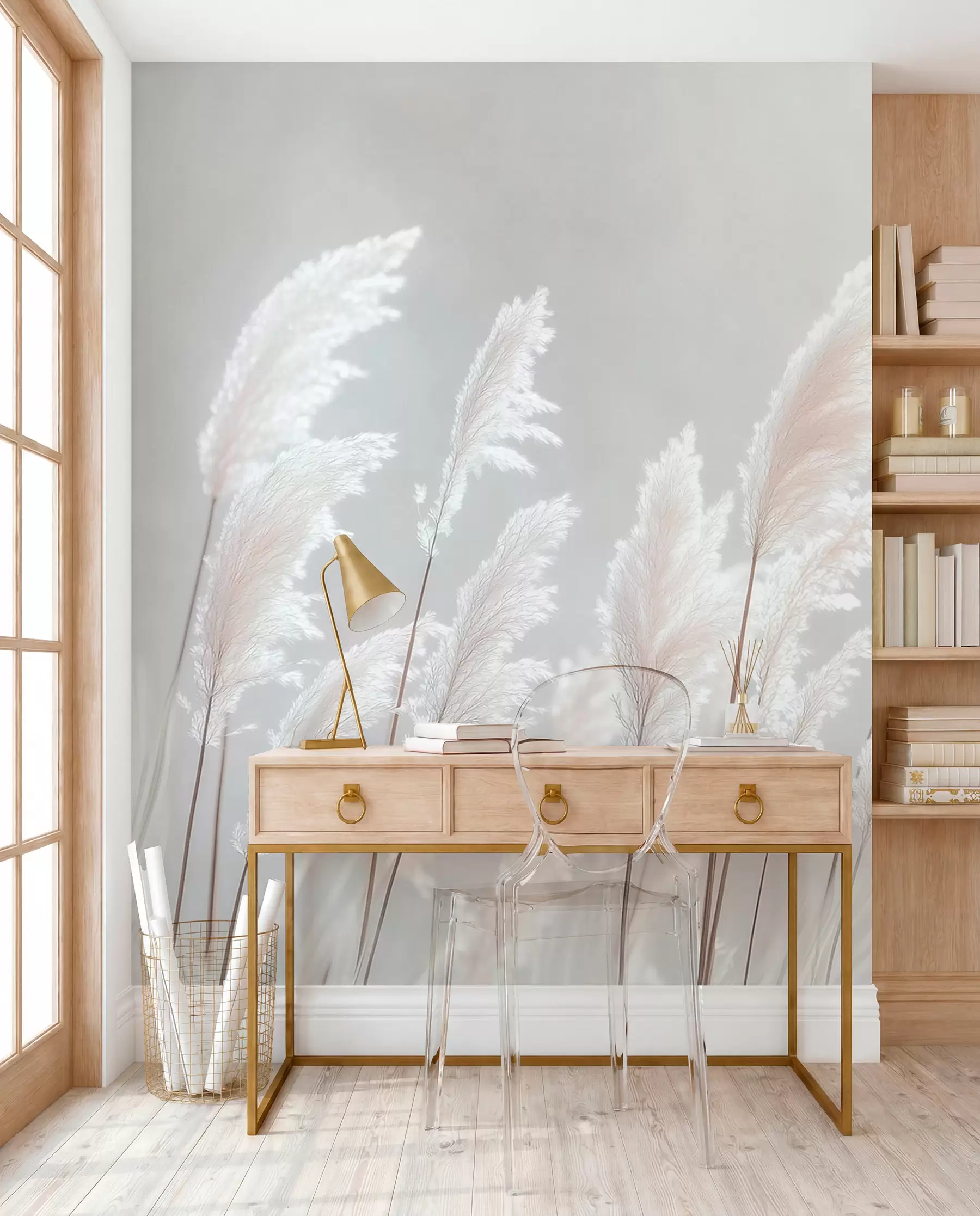 wall murals Pampas trava u zoru w09717