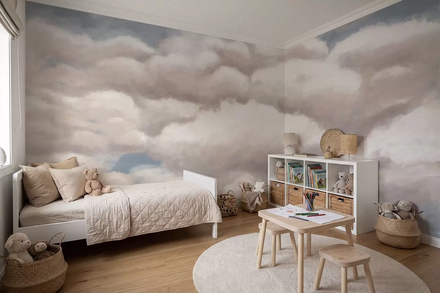 wall murals Меки облаци на плавом небу w05143