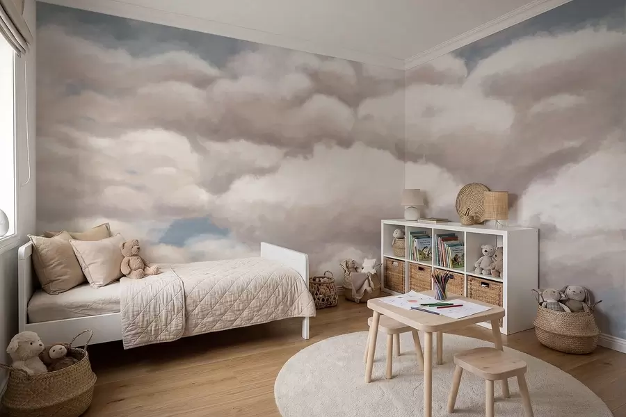 wall murals Меки облаци на плавом небу w05143