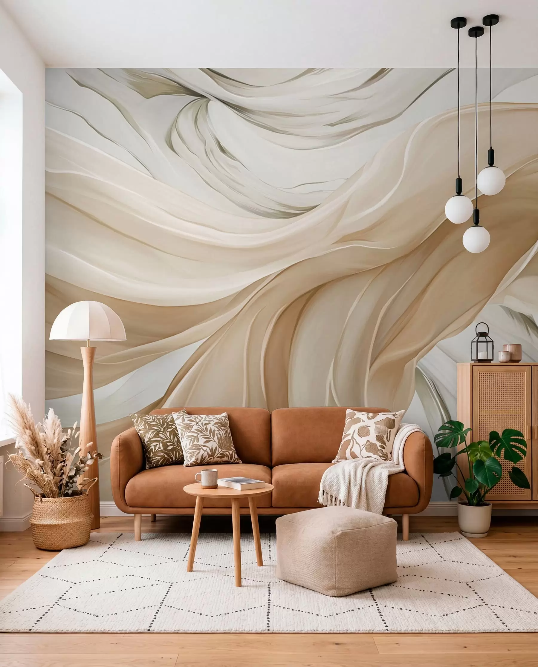 wall murals Nabori u krem i pješčanoj w05152