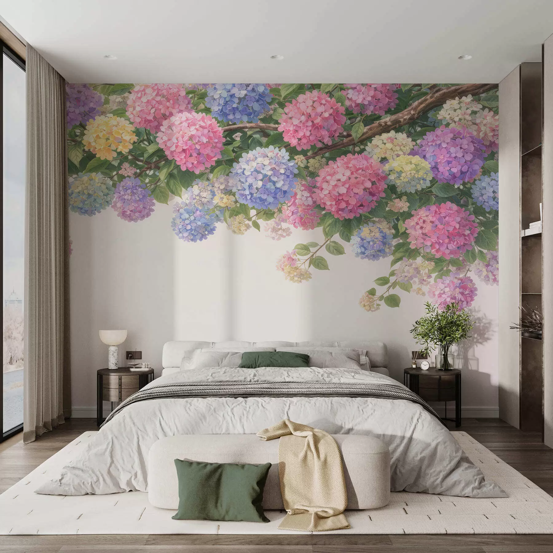 wall murals Осликане хортензије висе w05250