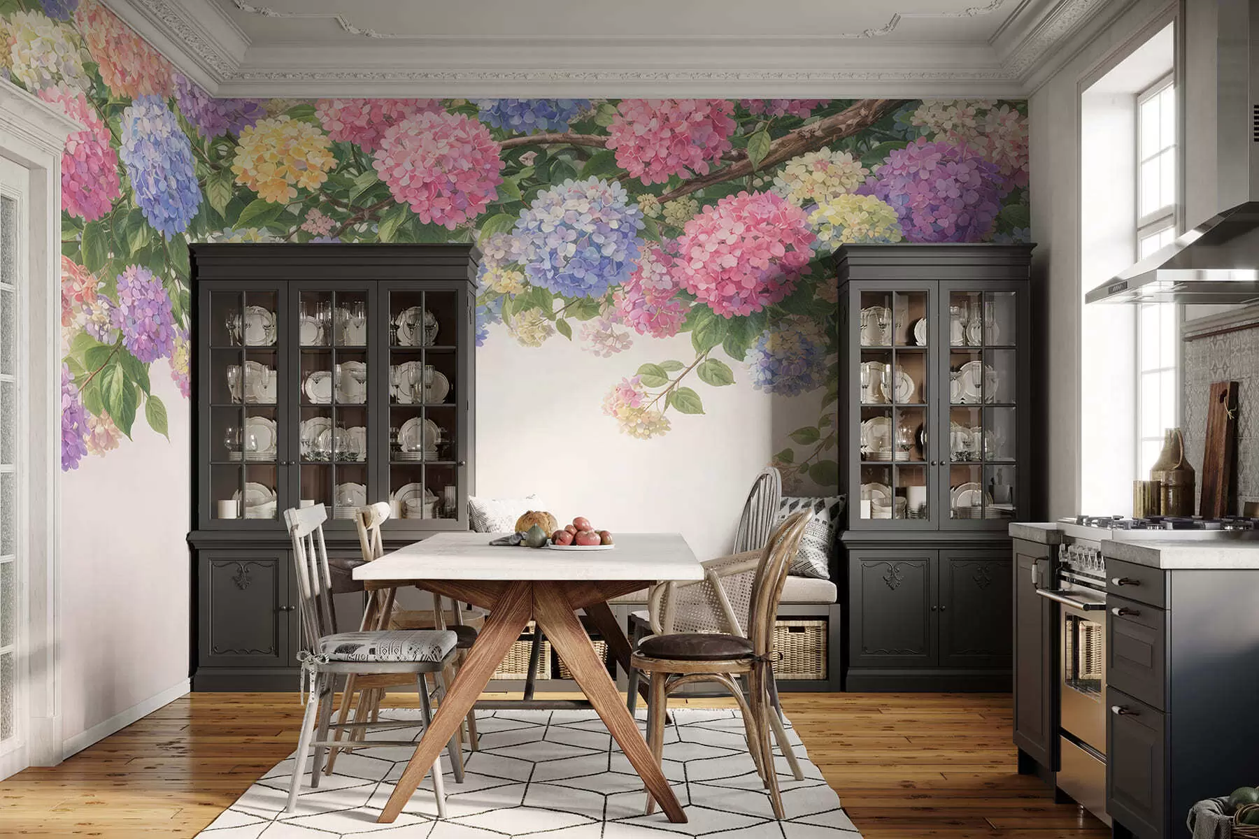 wall murals Осликане хортензије висе w05250
