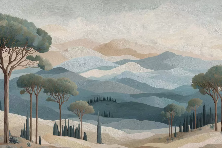 wall murals Пејзаж у стилу уљаних боја w05258