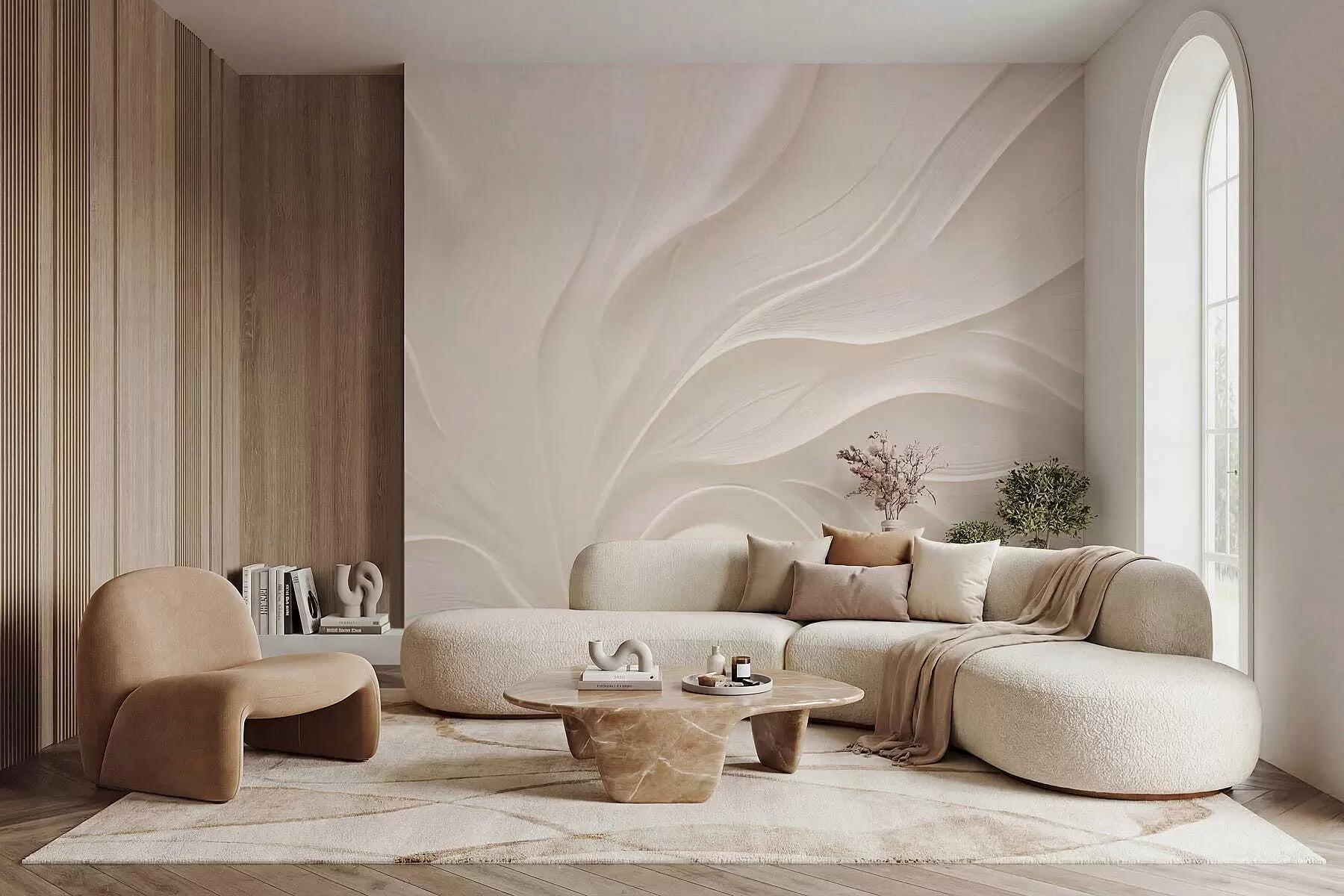 wall murals Нежни провидни листови на грани w05267