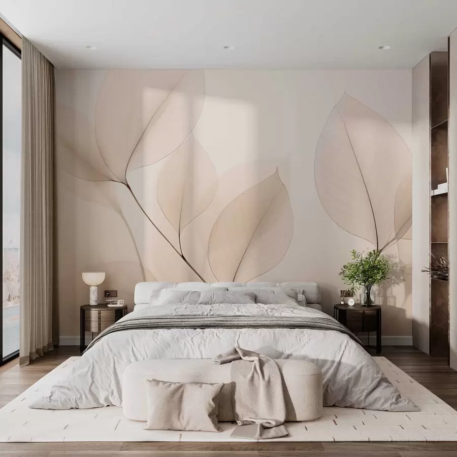 wall murals Бели цвет са танком линијом w05268