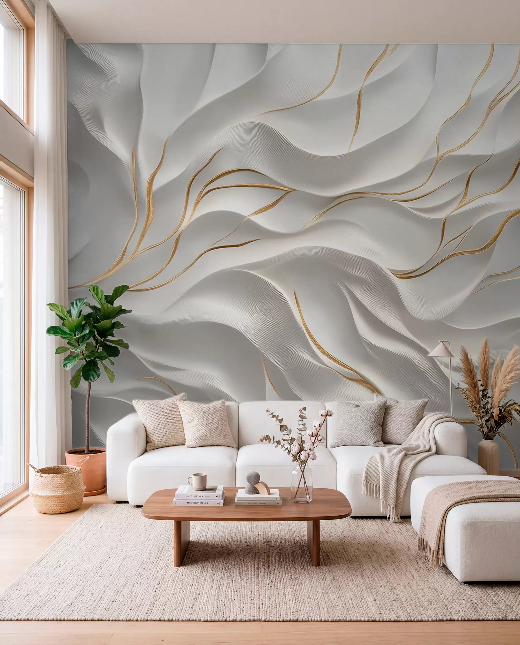 wall murals Zlatasti talasići w09724