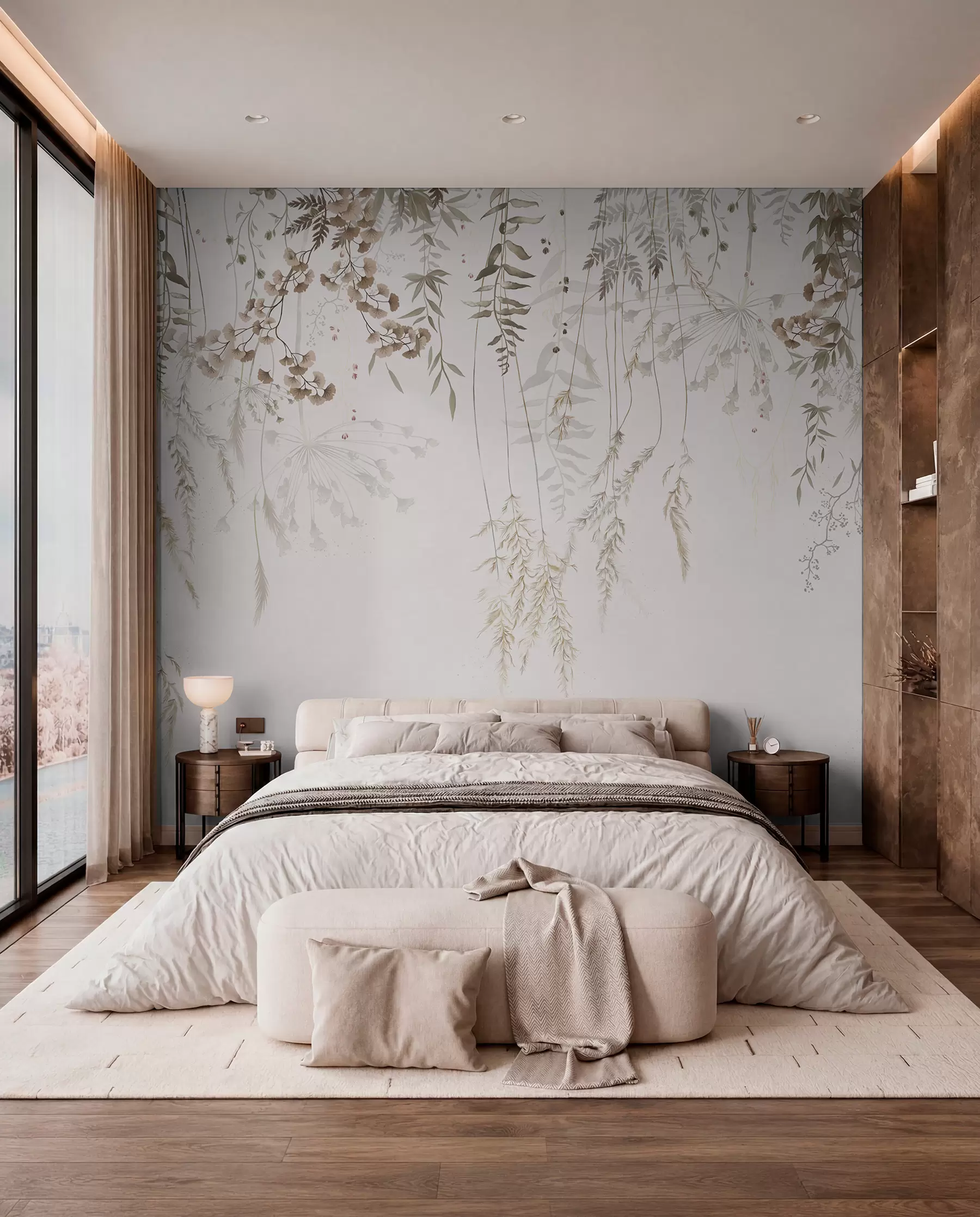 wall murals Viseći vrt u sepiji w05320
