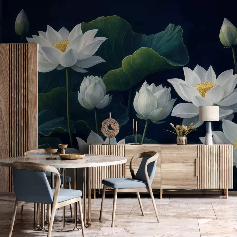 wall murals Ноћни лотоси w05307