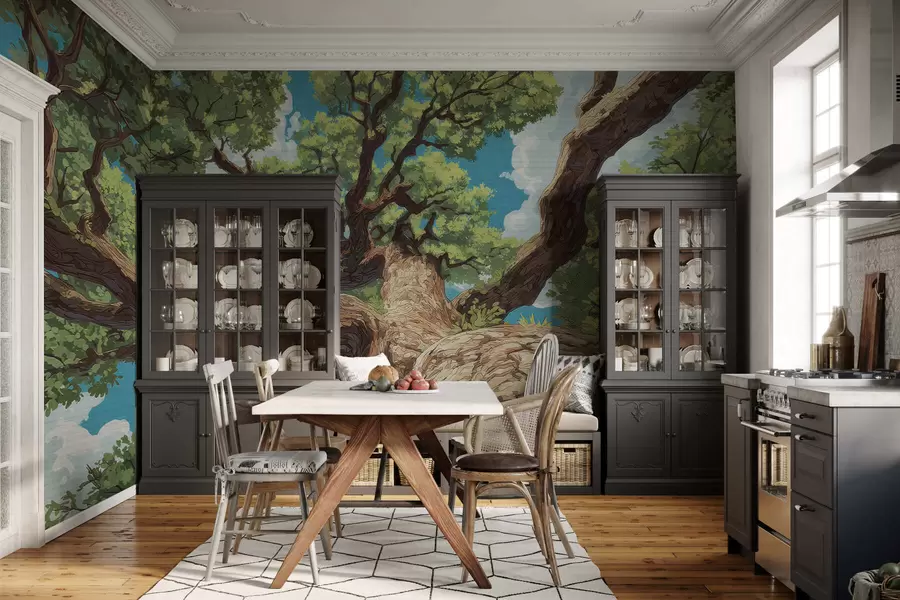 wall murals Величанствено мозаично дрво w05368