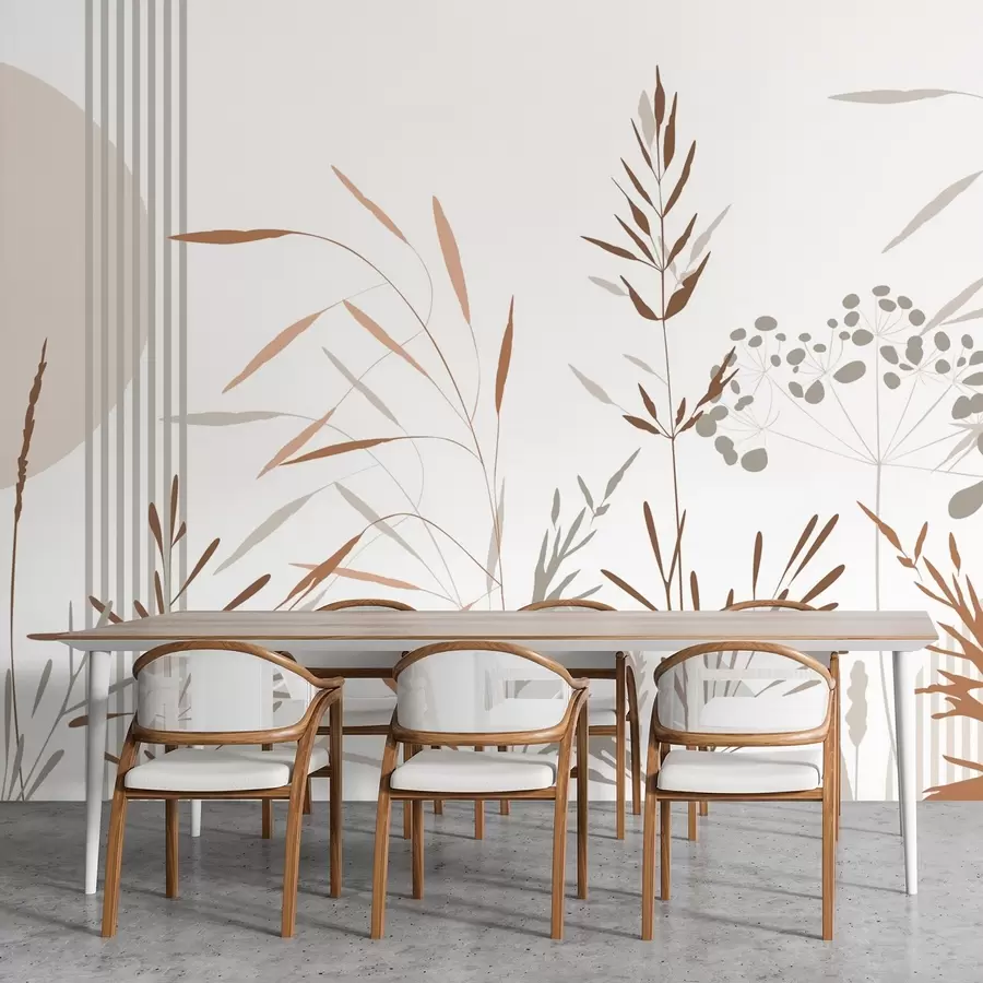 wall murals Апстрактне силуете вегетације w05375v1