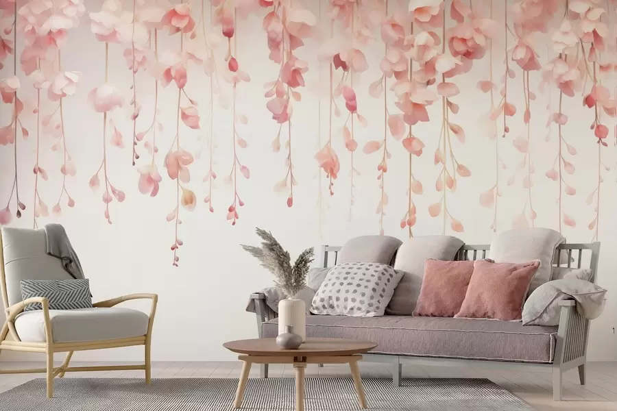 wall murals Висећи цветни узорак w05343
