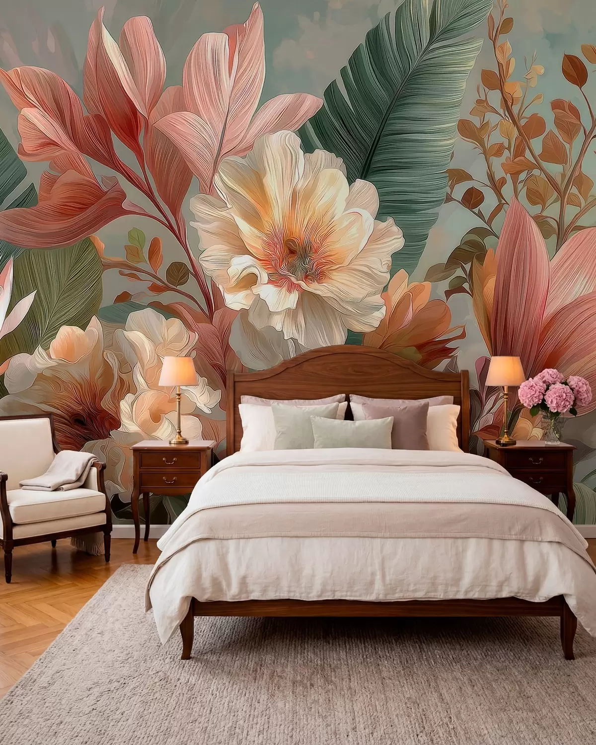 wall murals Krov koralnih cvjetova w05378