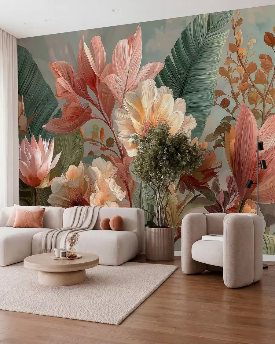 wall murals Krov koralnih cvjetova w05378