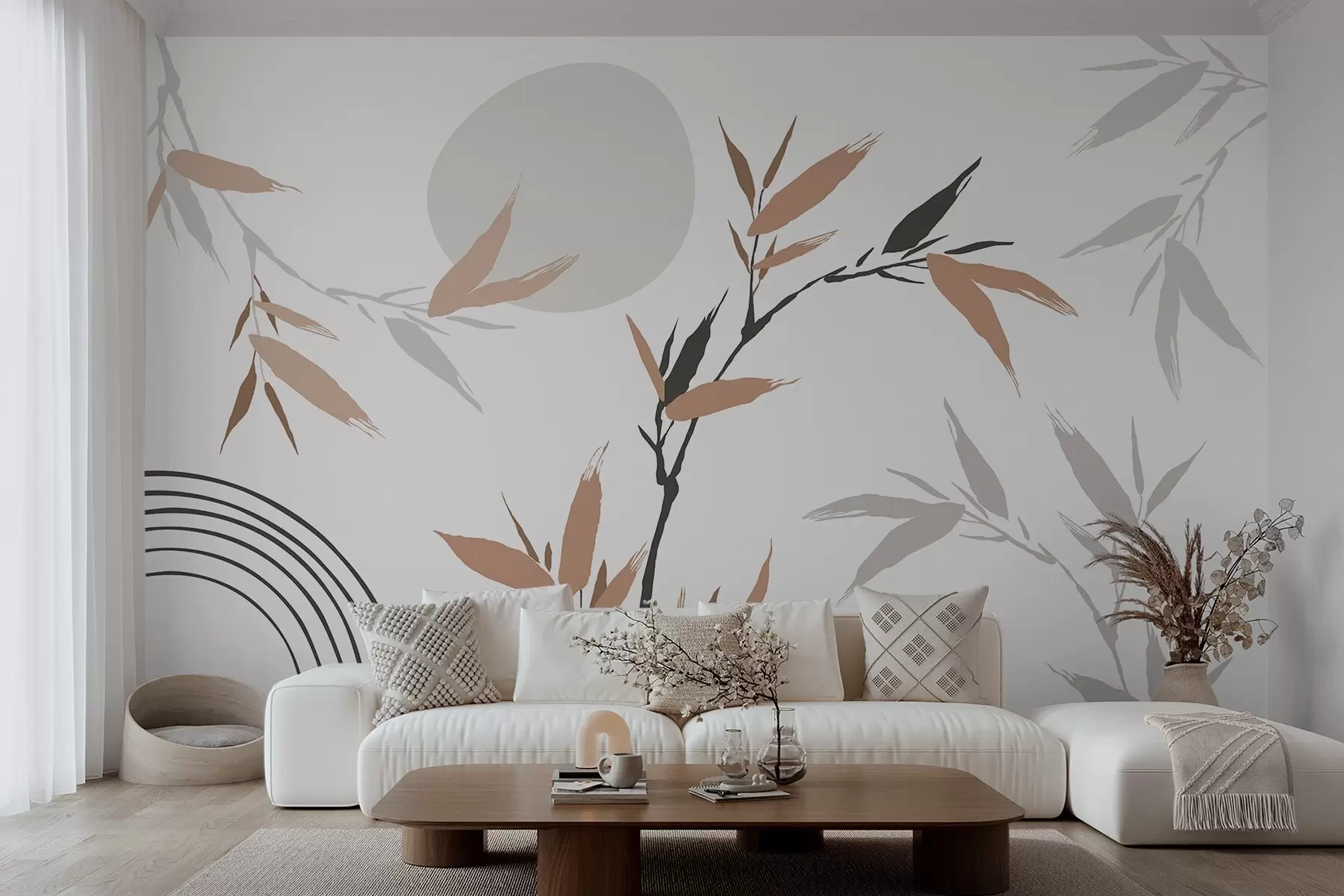 wall murals Апстрактна грана са лишћем w05398