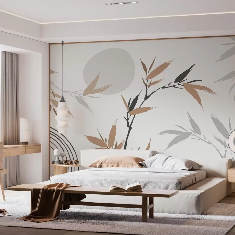 wall murals Апстрактна грана са лишћем w05398