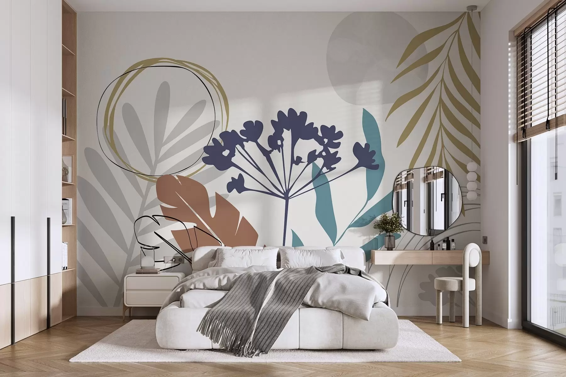 wall murals Апстракција са биљкама w05400