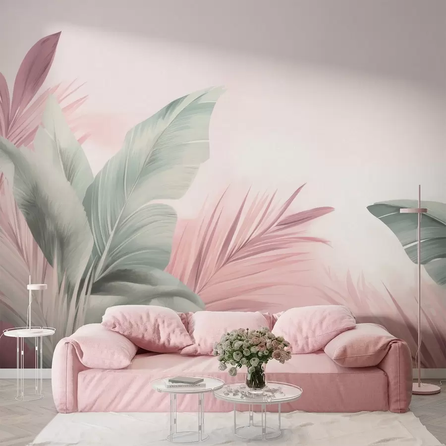 wall murals Листови банане, дуги листови w05377v2