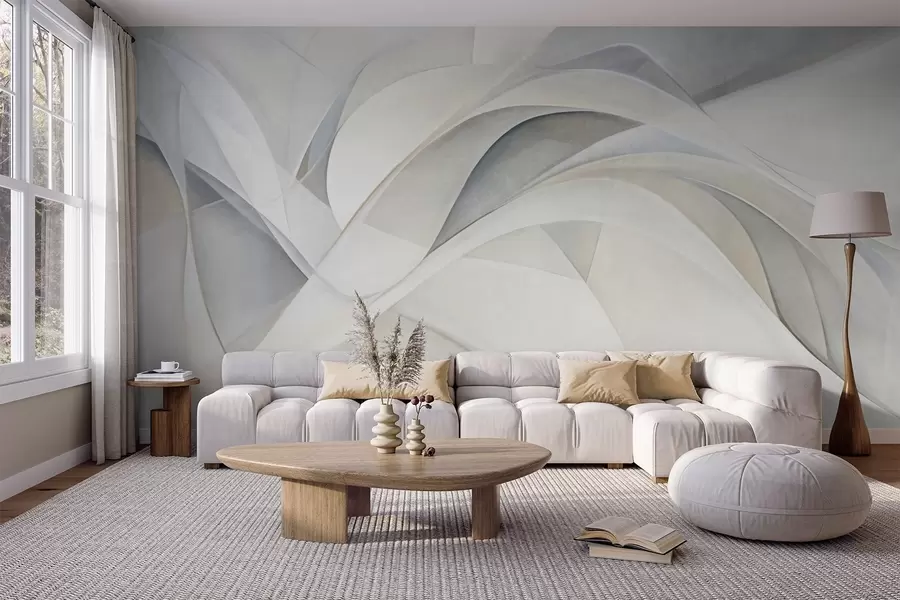 wall murals Апстрактни течни облици, текстурирана модерна уметност w09766